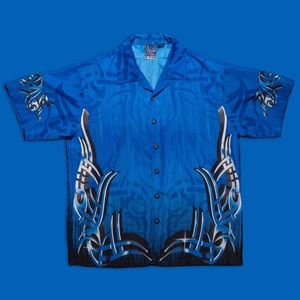 Early 2000’s C-Two Graphic Button Up Shirt